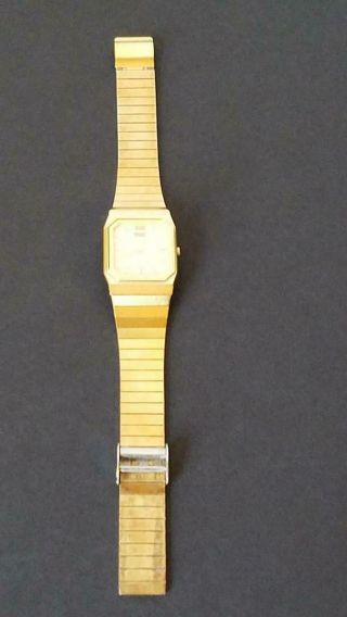 Vintage Mens Seiko Quartz Gold Tone Watch 7430 - 5670 Great 2