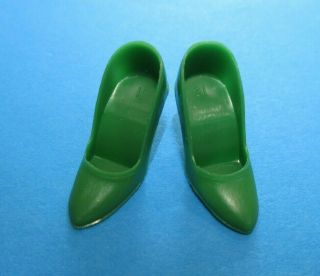 Vintage Barbie - Junior Designer 1620 Green Closed Toe Shoes - Japan