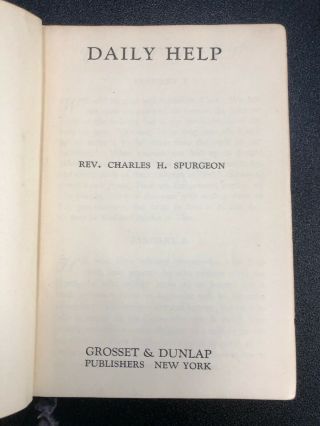 Charles Spurgeon Antique Book Daily Help Hardcover Collectible 3