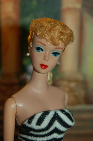 Gorgeous Vintage Barbie Mattel Ponytail 850 5 Blond 1961 Matte Face Ss Heels