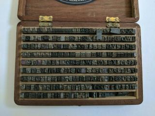 Letterpress Type Antique Metal Portable Case Nearly Complete Stamp Foundry 19th 6