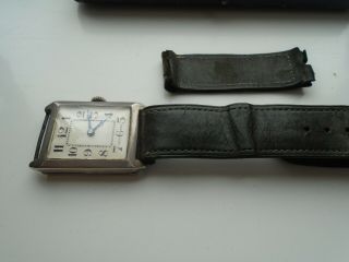 Art Deco Vintage 1920 ' s Swiss Made Solid Silver Gents Wrist Watch 3