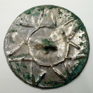 Bronze Mirror Pendant / Solar Sign / Coin 63mm.  Viking 300 - 700ad.  Rare
