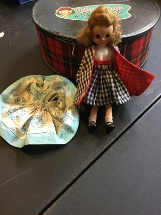 Vintage 8 " Betsy Mccall Doll With Clothes & Pretty Pac Case