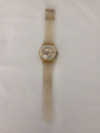 Vintage Swatch Clear 1986 " Jelly Fish " Men 