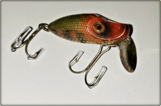 Very Tough Hex Bait Co Actionette Lure Perch,  Silver Scales Ont 1950s