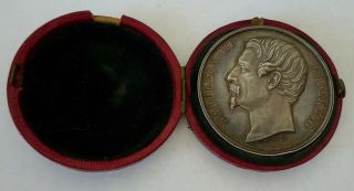 Antique French Medal 1854 For Cholera Epidemics Napoleon Iii Sterling Silver