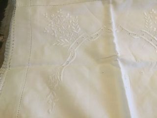 Pretty Hand Embroidered Vintage Pyjama / Nightdress Case With Hand Made Lace 3