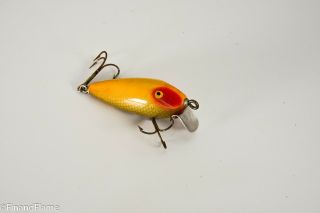 Vintage Texas Made Bleeder Antique Fishing Lure Yellow Scale Et47