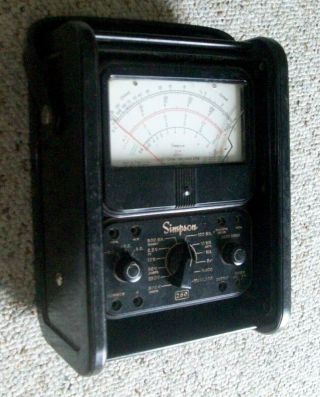 Vintage Simpson Model 260 Analog Meter Multimeter With Plastic Handle