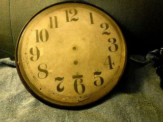 Antique Wall Regulator Clock Dial Face And Bezel 13 Inch