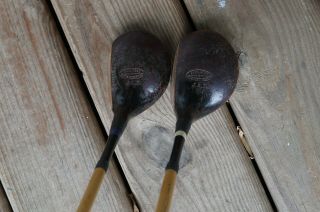 Antique Vintage Faux Hickory Shaft Alex Ross Detroit Golf Club Wood Set