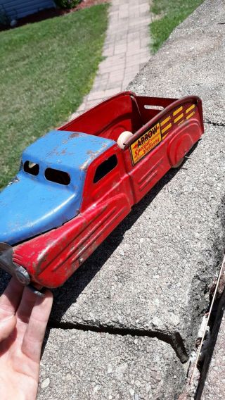 Antique 1930s Marx Pressed Steel Studebaker Toy High Side Delivery Truck