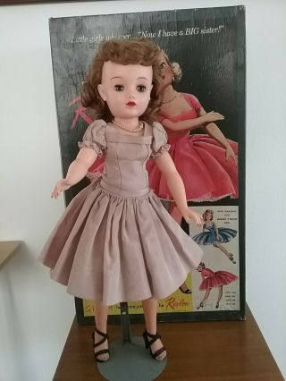 Vintage Miss Revlon Vt - 20 Doll Box,  Taffeta Dress,  Stockings,  Shoes
