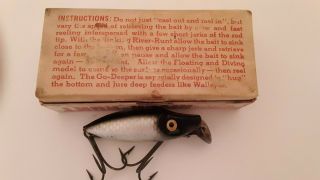 Vintage Old Heddon River Runt W/ Box Spook Sinker Fishing Lure 4