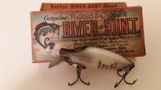Vintage Old Heddon River Runt W/ Box Spook Sinker Fishing Lure 5