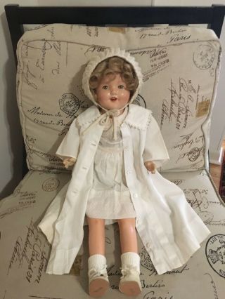Antique Big Happy Girl Doll 1930s - 27 " Composition & Cloth Doll