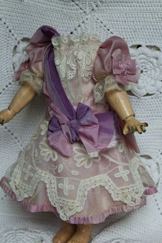 Silk Dress For Antique Baby Doll 16 .