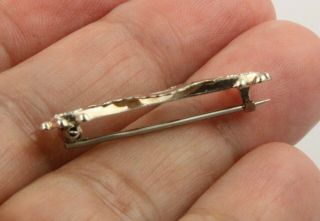 Antique Victorian Chester HM 1896 sterling silver brooch pin 2