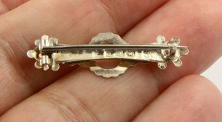 Antique Victorian Chester HM 1896 sterling silver brooch pin 3