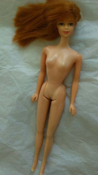 Vtg.  Stacey Mod Era Pink Tone,  Long Red Hair Made In Japan - Near
