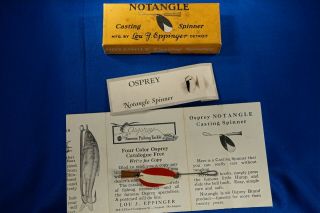 Vintage Lou Eppinger Notangle Casting Spinner No.  416 In The Box