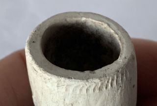 Antique Clay Pipe Bowl with Wreath Design 5