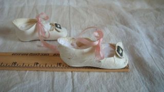 White Leather Antique Shoes For Your French Or German Doll