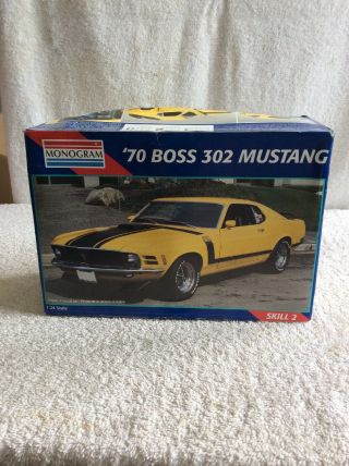 1970 Mustang Boss 302 Monogram 1:24 Scale Model Kit