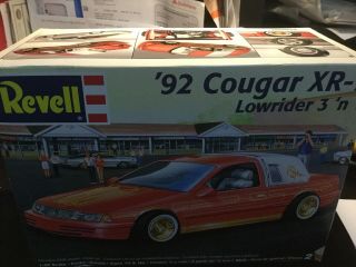 1:25 Scale 92 Cougar Xr - 7 Lowrider Plastic Model Kit By Revell