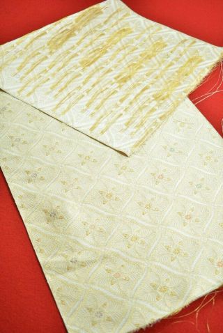 Ad26/110 Vintage Japanese Fabric Silk Antique Boro Kusakizome Woven Textile 36 "