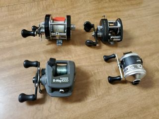 Antique Bait And Spin Caster Fishing Reels