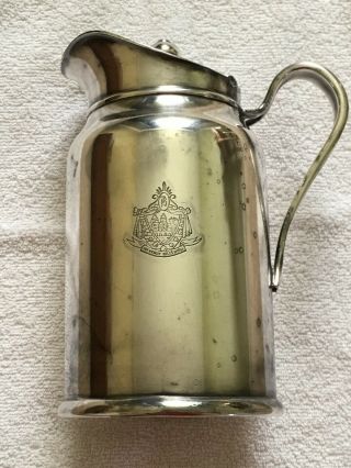 Vintage The Beverly Hills Hotel Reed & Barton Soldered Silver Insulated Pitcher
