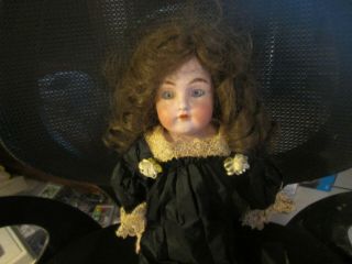 Antique Kestner? Bisque Kid Leather 21 " 7 3/4 154 Dep.  Doll Fixed Eyes