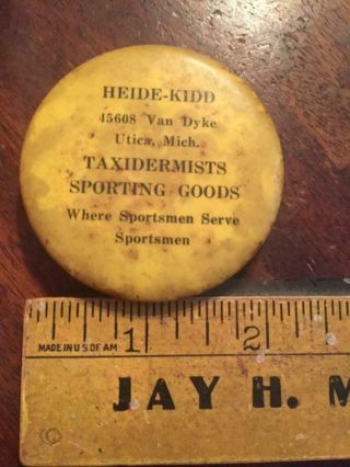 Antique Advertising Taxidermy Utica Michigan 1940s Heide Kidd Sporting Goods 3