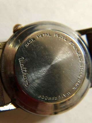 Waltham 17 Jewel Vintage Men ' s Automatic Wrist Watch 1950 ' s/60 ' s? 3