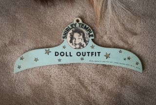 Vintage Shirley Temple 1930s Hanger For Doll Outfit For 18 " Doll And Trunk