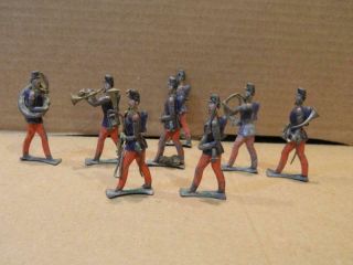 8 Heyde Or Similar Marching Band Lead Toy Soldiers Antique