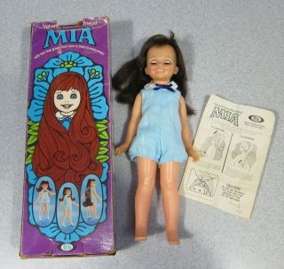 Vintage Ideal Black Hair Mia Doll From The Crissy Grow Hair Doll Family W/box