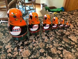 Vintage Maidens Russia/USSR Nesting Dolls,  Set of 7,  In the box 5
