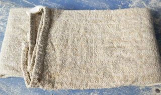 French Hand Woven Hemp Monogrammed Tea Towel/torchon Linen Rustic Fabric 37x18 "