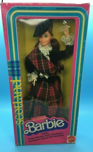 1980 Dolls Of The World Scottish Scotland Nrfb Superstar Era Barbie Vintage