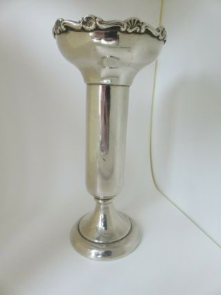 Antique Art Deco Silver Bud Posy Vase Hallmarked Walker & Hall 1925 142.  9 Grams