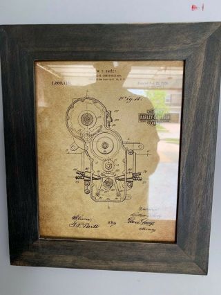 Harley Davidson Patent Wall Art Prints - Set Of Four Photos (8.  5 X 11)