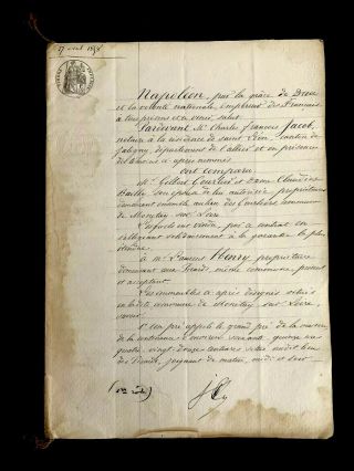 1858 Napoleon Related Document 8 Pages