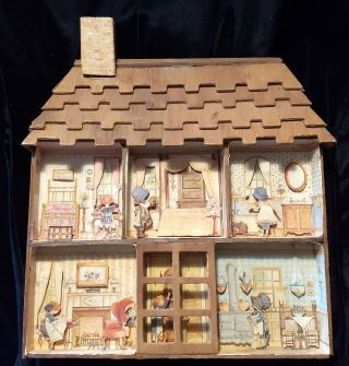 Vintage Holly Hobbie House 3 - D Shadow Box