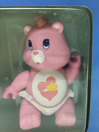 Baby Hugs Bear w/ Sweet Lickity Lollipop Care Bears Vintage Poseable Figure MIB 2