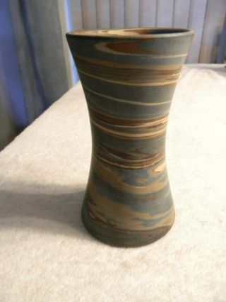 Antique Niloak Mission Swirl Pottery 6 " Vase - Arts & Crafts - Art Pottery