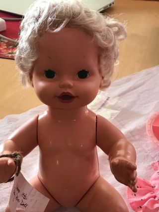 Vintage 1982 Baby Alive With Dish/spoon Clothes.