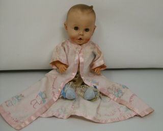 Vintage Sun Rubber Gerber Baby 11 " Flannel Sleeper Diaper